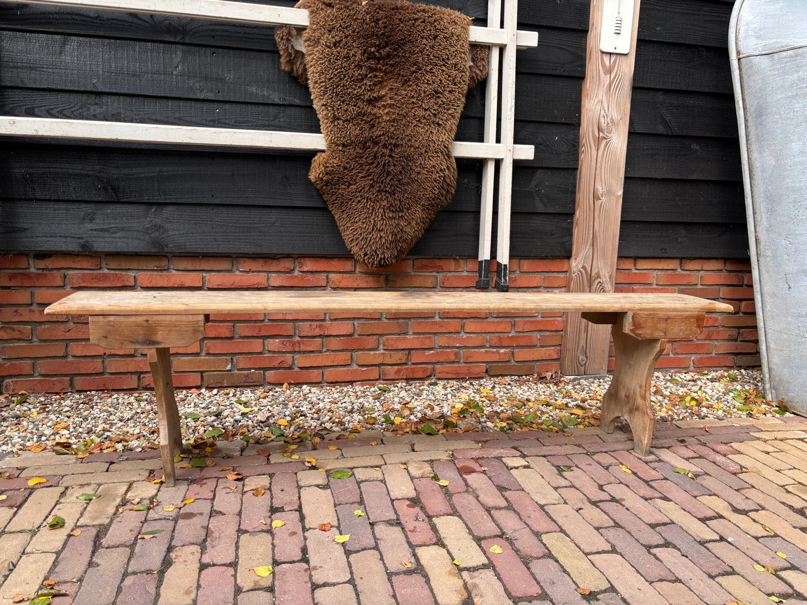 Brocante Landelijk Houten Bankje - 180 cm, Ophalen