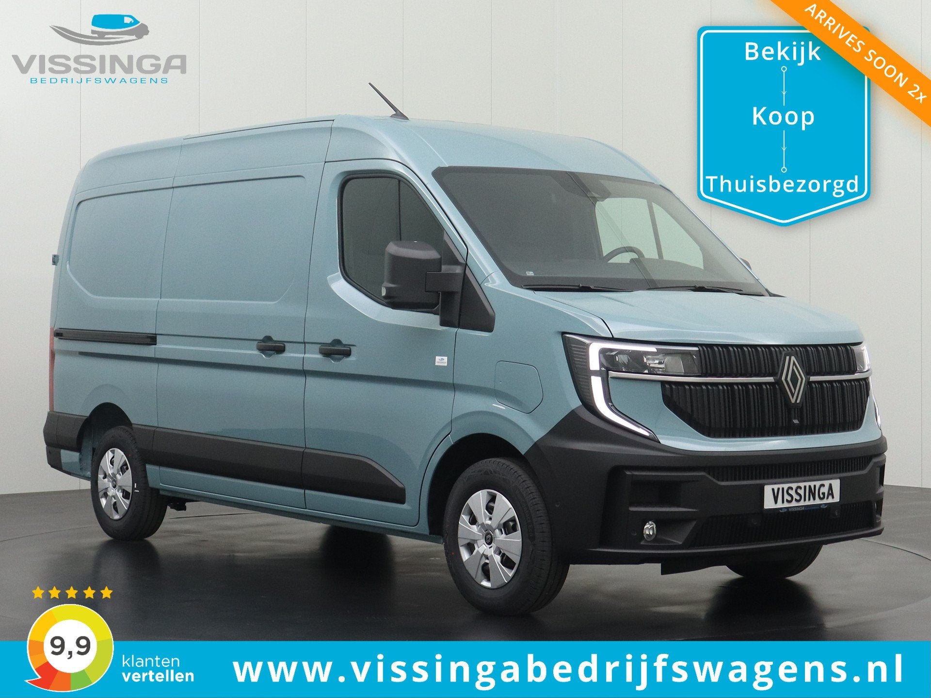 Renault Master E-Tech T35 L2H2 E-Tech Long-Range 87 kWh, 1998 cc, Stof, Verwarmde buitenspiegels, 4 cilinders