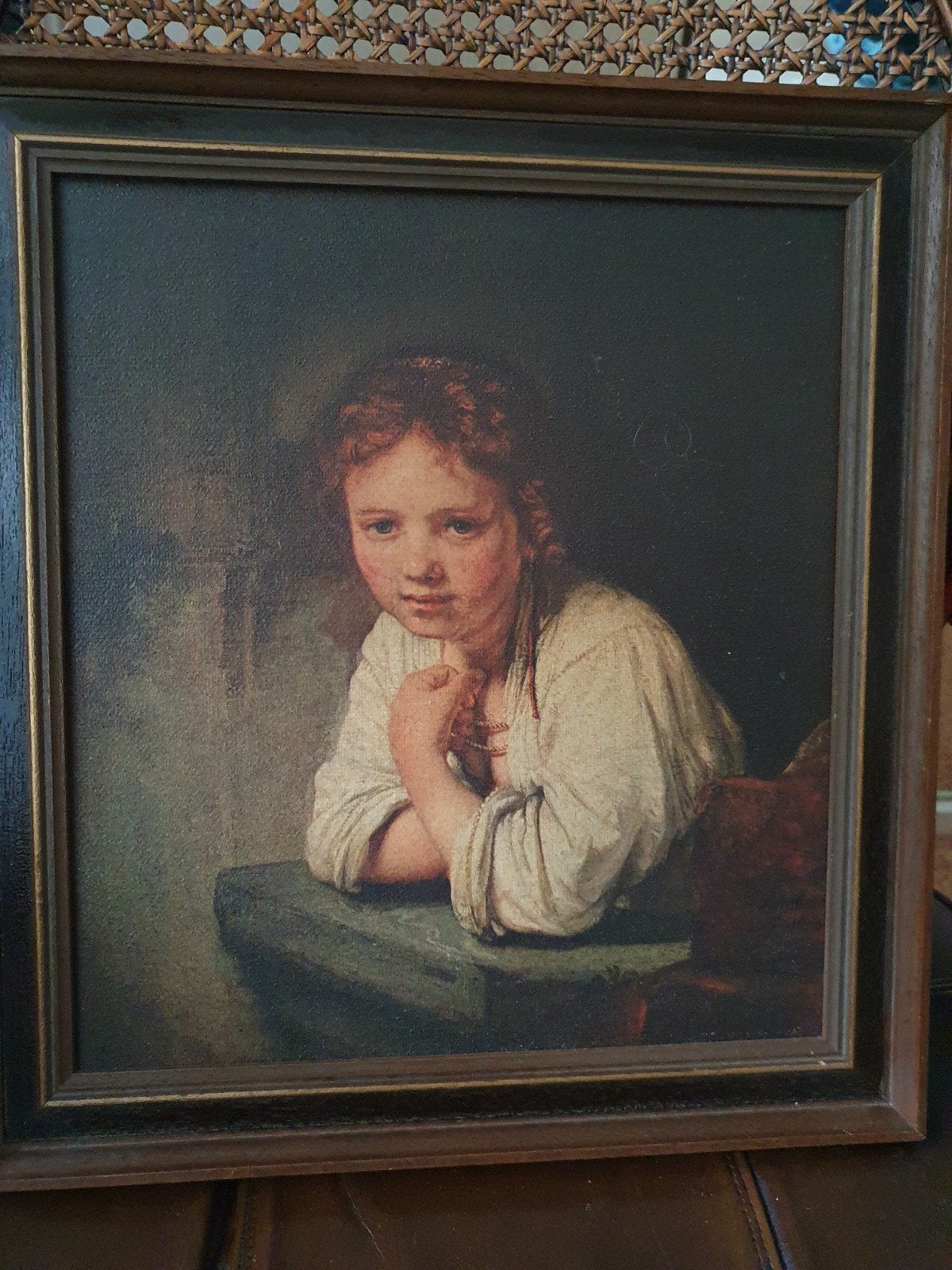 Meisje in het Venster - Klassiek Portret Schilderij, Ophalen of Verzenden