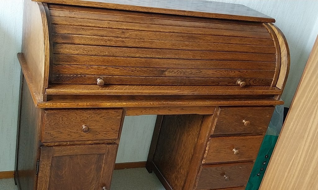 Houten secretair vintage/ retro, Huis en Inrichting, Kasten | Secretaires, Ophalen, Gebruikt
