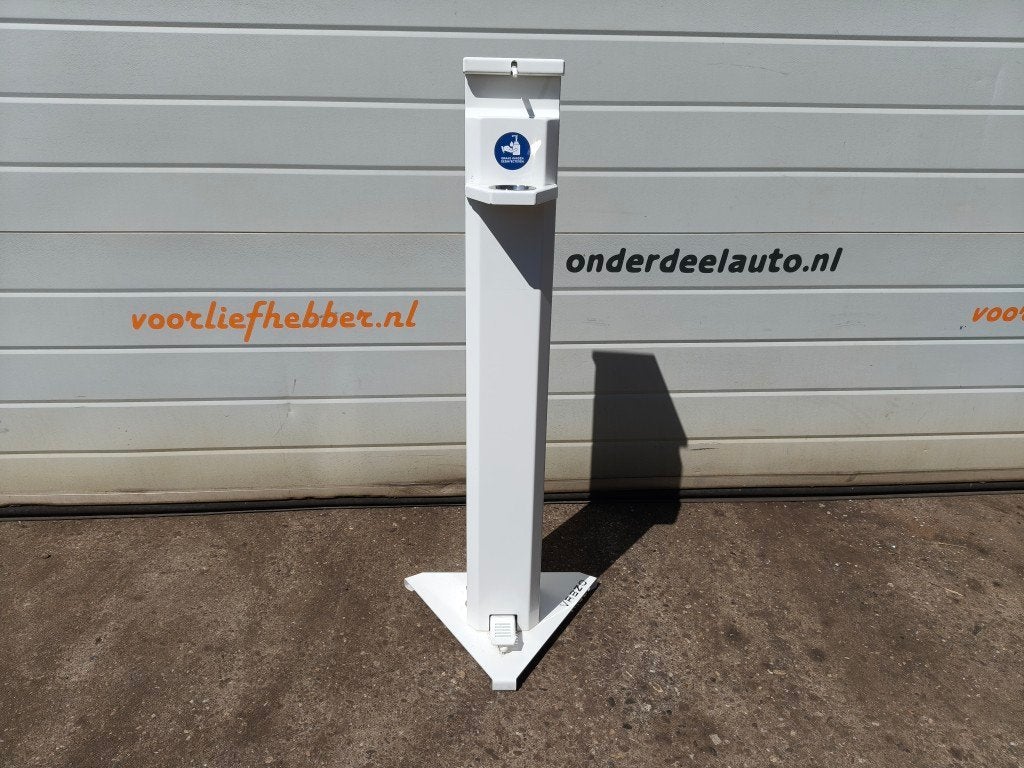 RVS Desinfectiezuil, onsmettingszuil JMPS met voetbediening, Gebruikt, JMPS, Ophalen of Verzenden, /