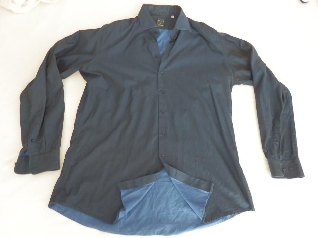 717 Refined Heren Overhemd - Blauw - Maat 44/XL, Kleding | Heren, Overhemden, Blauw, Ophalen of Verzenden, Zo goed als nieuw, 717 Refined