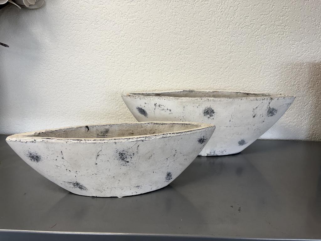 Bloempot Schuit Betonlook, Tuin en Terras, Nieuw, Minder dan 40 cm, Balkon, Overige vormen