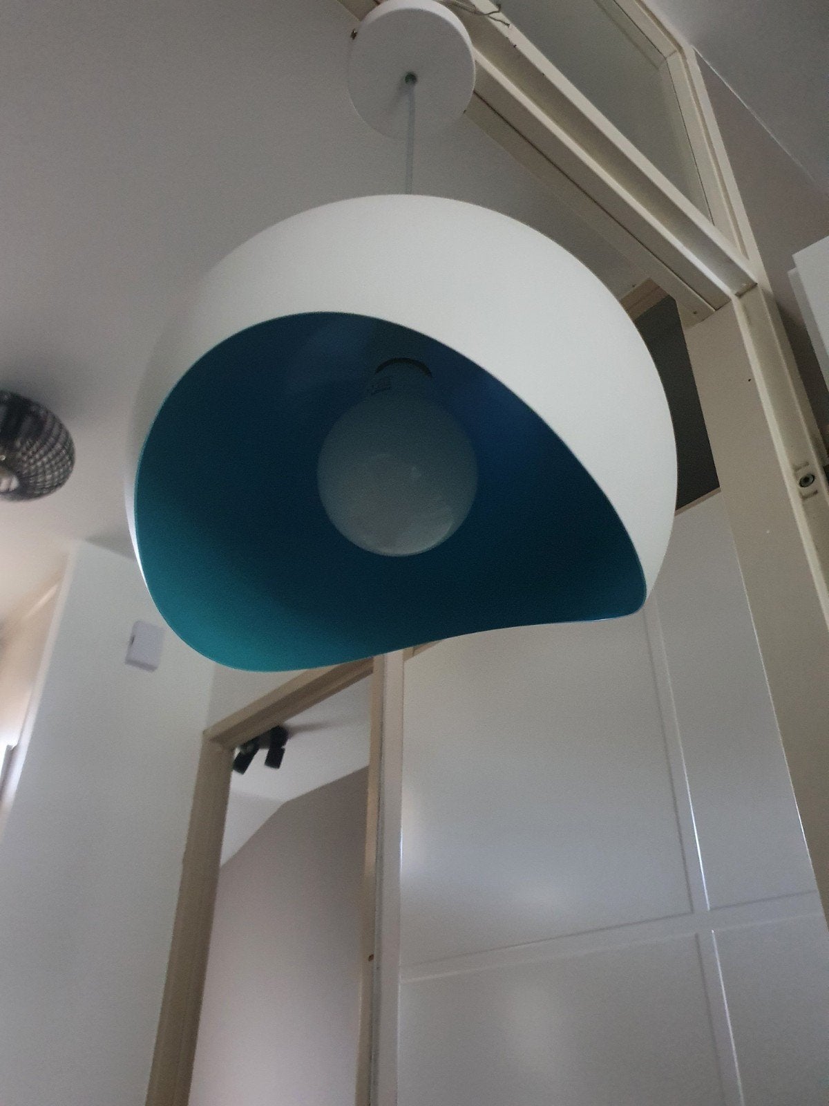 Mooie design kinderkamer plafond lamp kleur wit blauw, Ophalen of Verzenden, Zo goed als nieuw