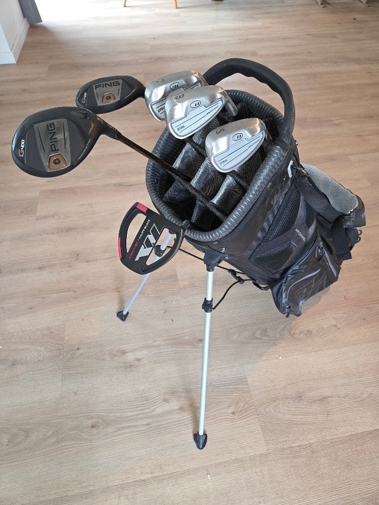Halve Wishon/Ping golfset met Big Max tas en gratis golfkar, Ophalen, Zo goed als nieuw, Set, Ping
