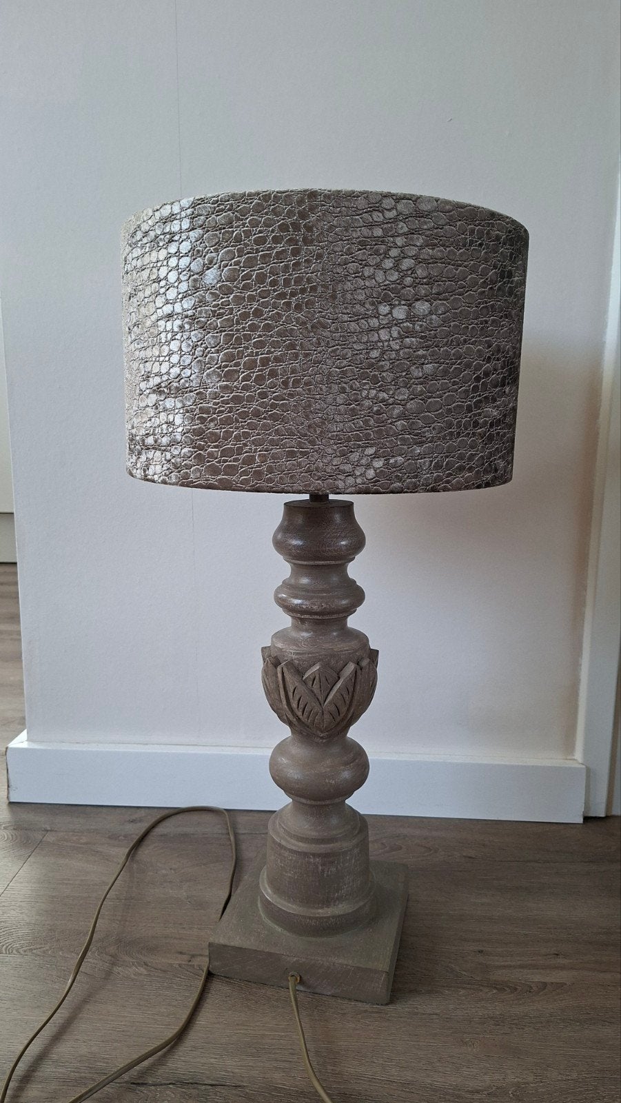 Tafellamp brocante, Ophalen, Zo goed als nieuw, Minder dan 100 cm, Brocante