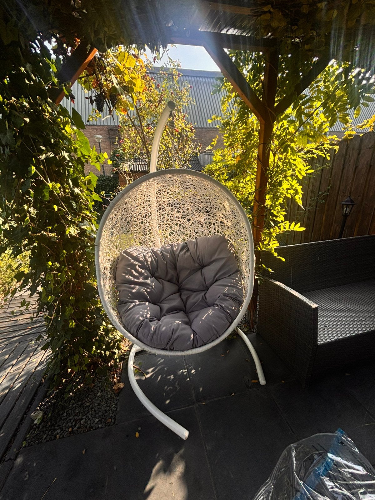 Hangstoel Egg €70, Ophalen, Gebruikt, Rotan