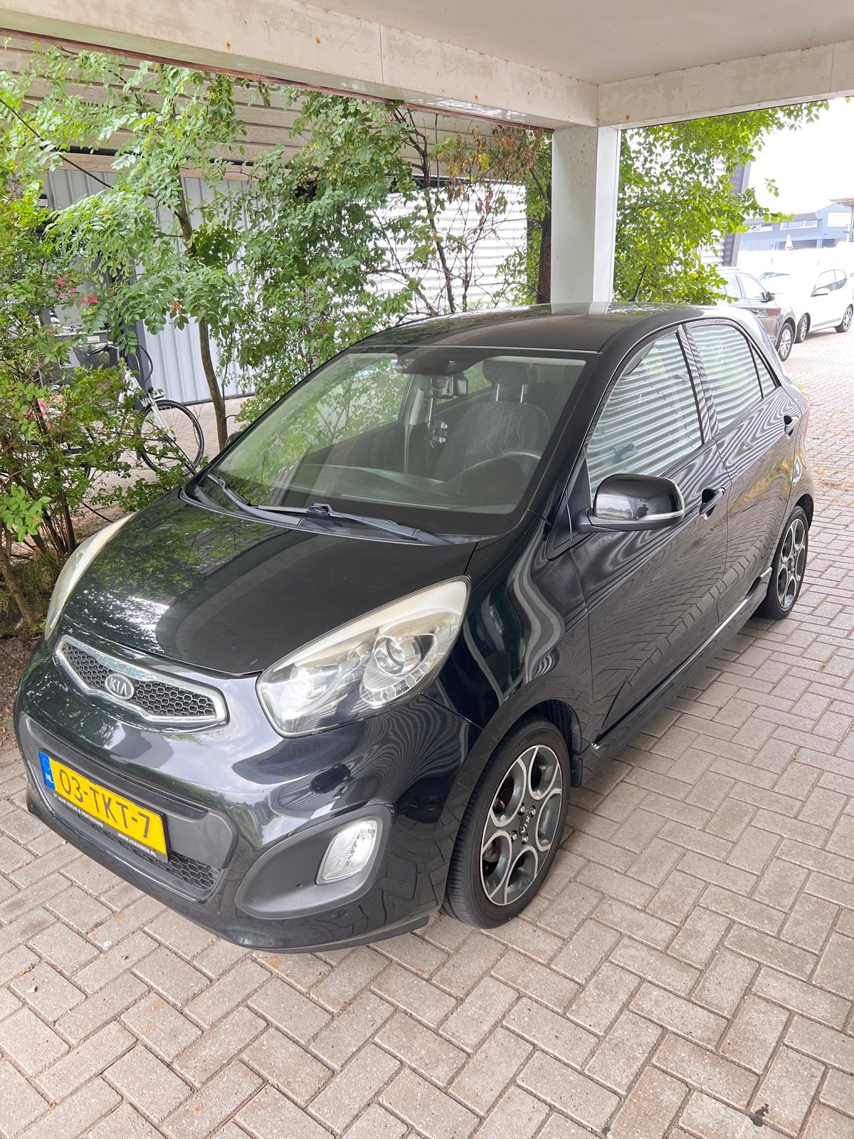 Kia Picanto 1.0 Cvvt 5-DRS 2012 Zwart, Voorwielaandrijving, 400 kg, Origineel Nederlands, Handgeschakeld