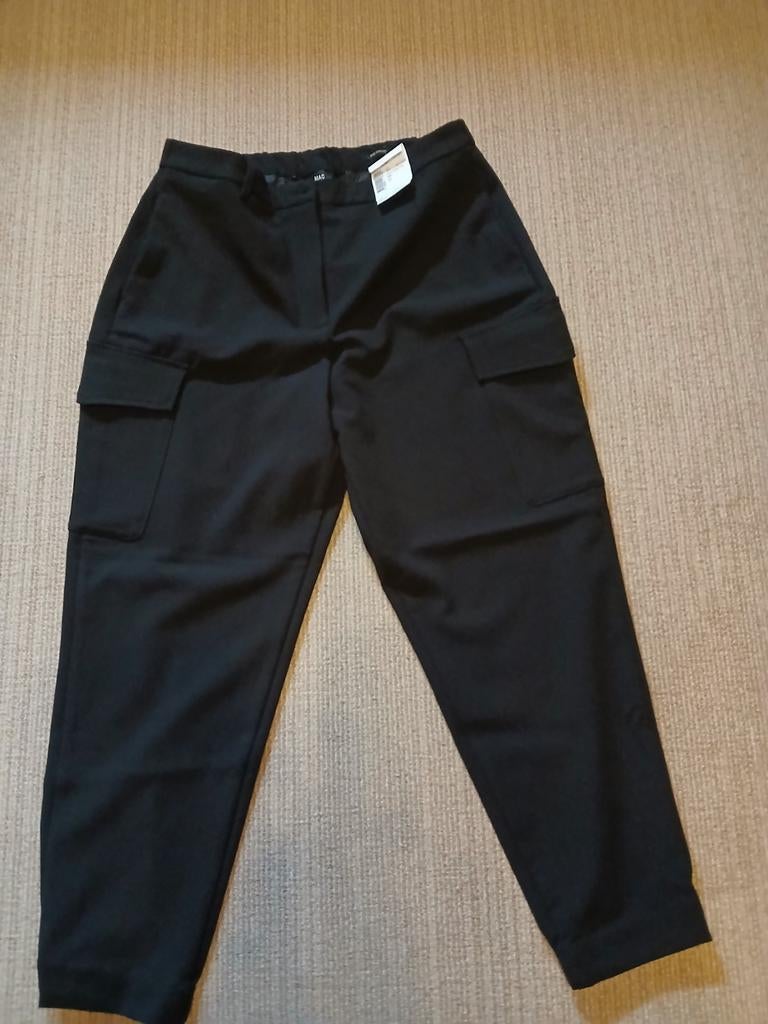 Zwarte MAC Rachel MT cargo broek - Maat 38, Kleding | Dames, Broeken en Pantalons, Maat 38/40 (M), Zwart, MAC, Nieuw