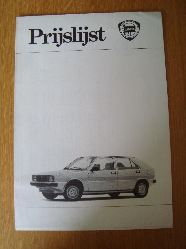 Prijslijst Lancia-Delta-Beta- Beta restyled-Beta 1980, Ophalen of Verzenden, Nieuw
