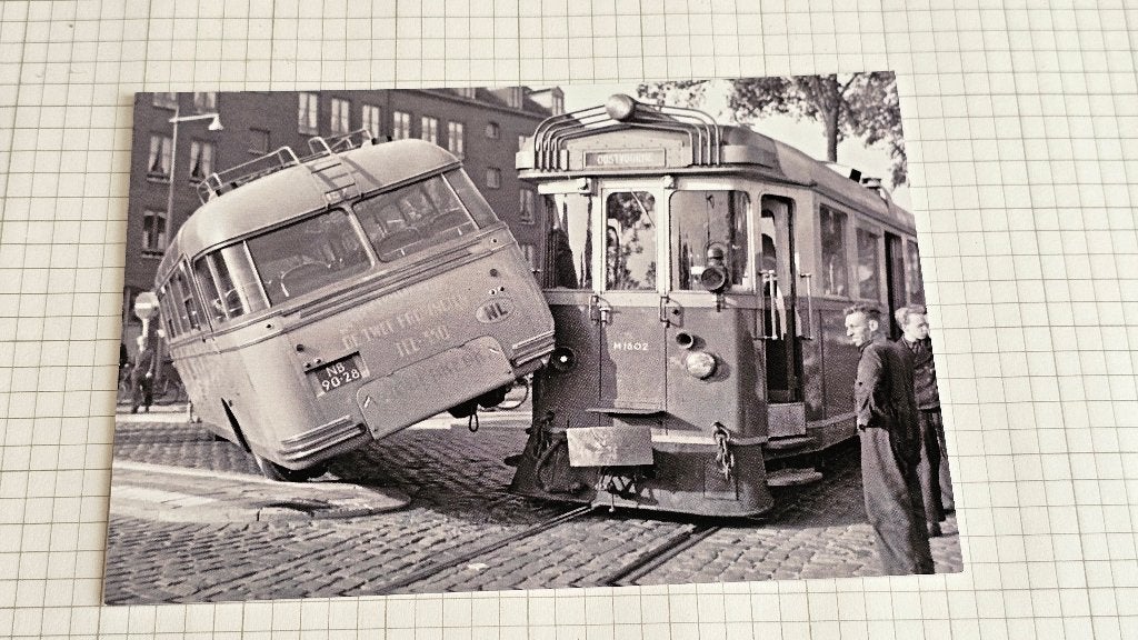 Foto BUS TP Twee Provinciën Rotterdam 157 ONGEVAL RTM Tram, Verzenden, Gebruikt, Bus of Metro, Overige typen