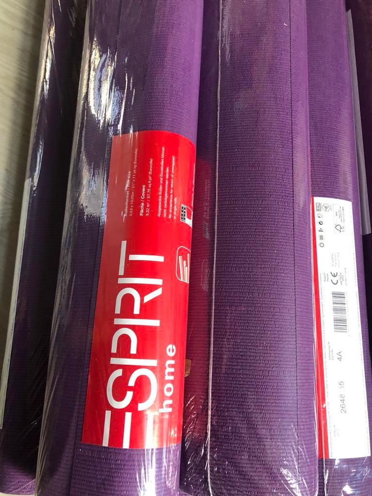 Esprit behang paars 5 stuks, Ophalen, Paars