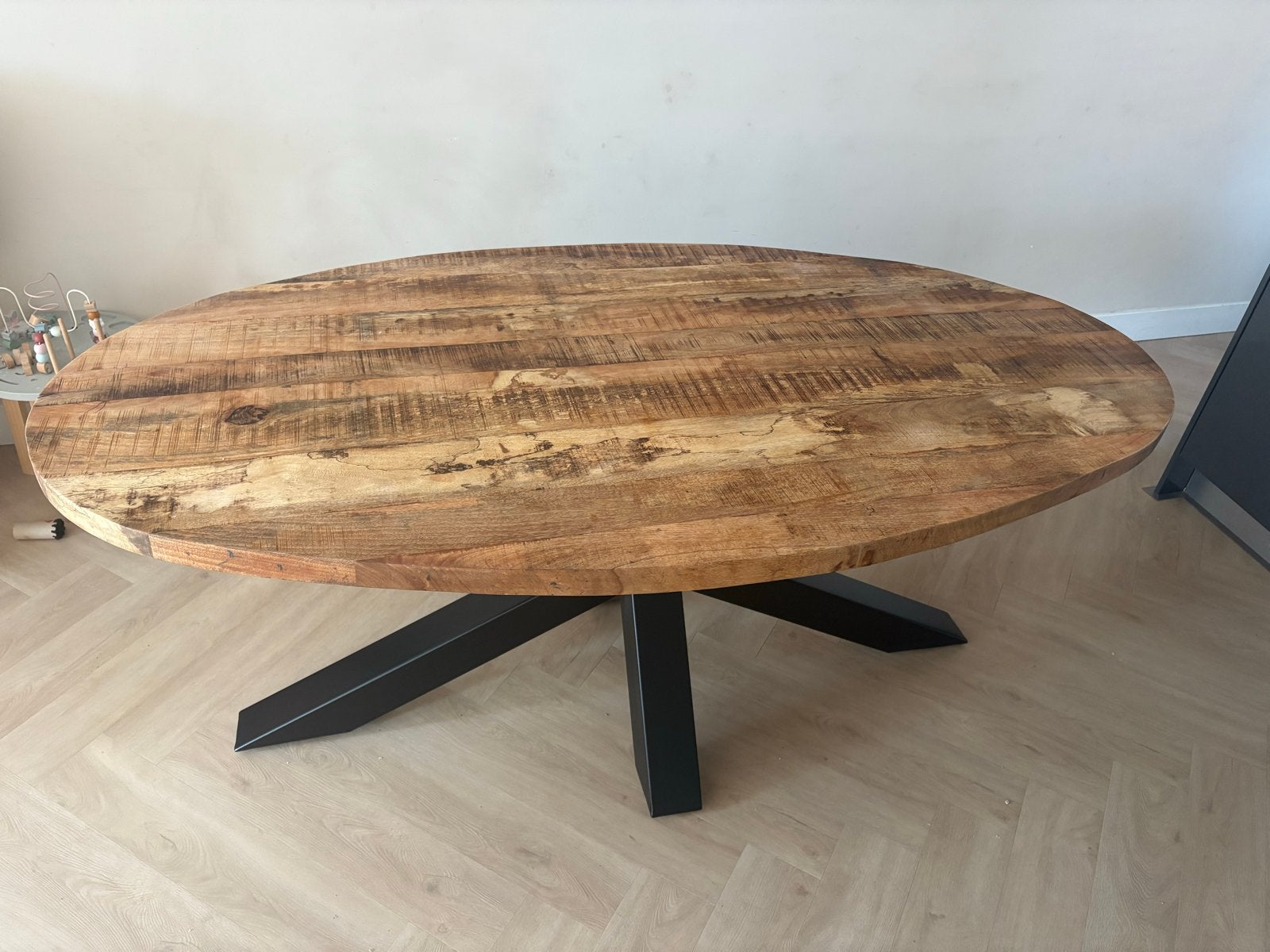 Haco Eettafel Mango Hout 180 cm - Direct Beschikbaar!, Gebruikt, 150 tot 200 cm, Ophalen of Verzenden, Vijf personen of meer