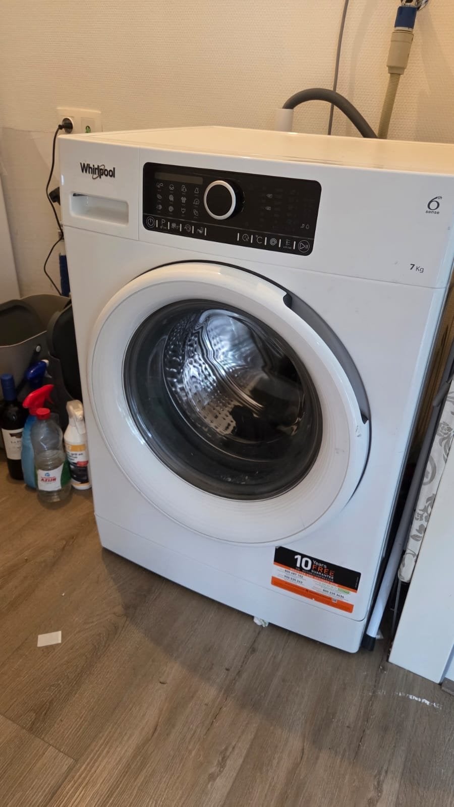 Goed functionerende Whirlpool wasmachine - 7kg, Witgoed en Apparatuur, Ophalen, Gebruikt, Voorlader, 85 tot 90 cm