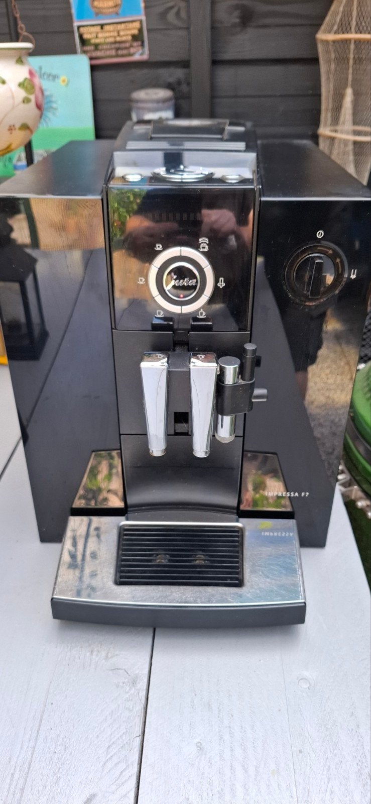 Jura Impressa F7 Koffiemachine - gebruikt, Koffiemachine, Koffiebonen, Zo goed als nieuw, 4 tot 10 kopjes