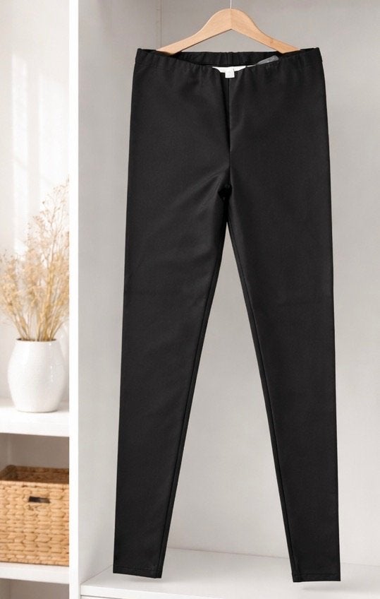 H&M zwarte lederlook legging  nieuw S, H&M, Zwart, Nieuw, Ophalen of Verzenden