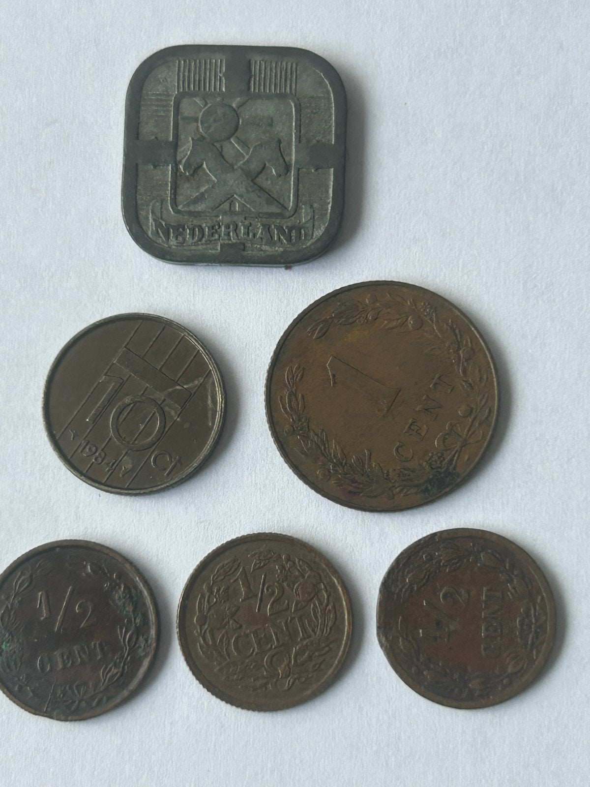 Diverse Nederlandse munten uit nalatenschap, ongereinigd, Postzegels en Munten, Ophalen of Verzenden, Koningin Wilhelmina, Overige waardes
