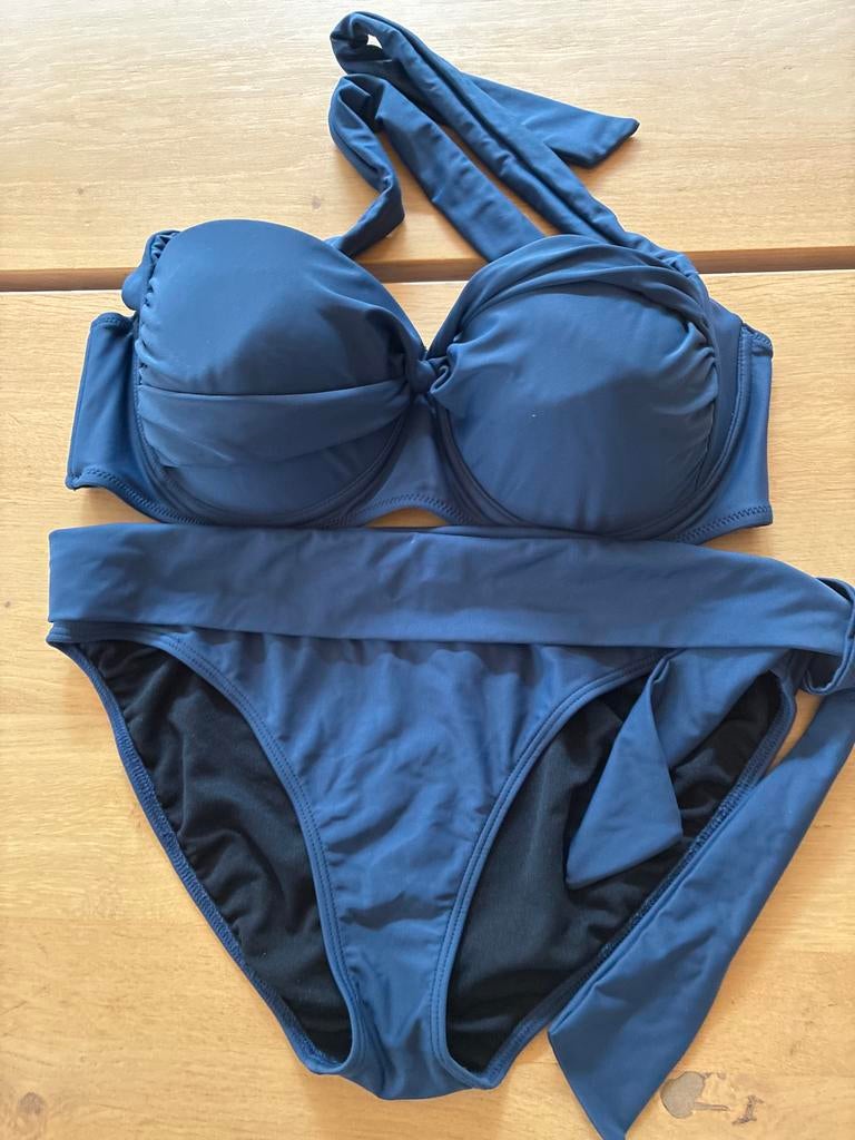 Beachwave Bikini 44D (slip 42) Nieuw Blauw Beugel Strapless, Ophalen of Verzenden, Nieuw, Blauw, Bikini