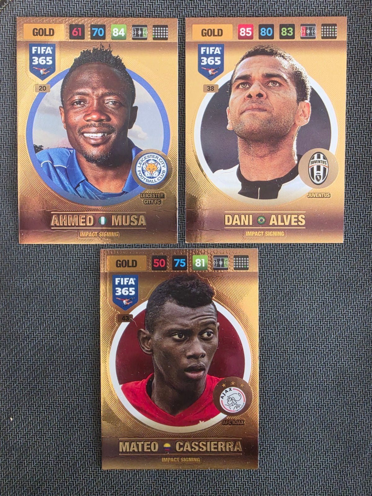 FIFA 365 Gold Impact Signing Voetbalkaarten (3 stuks), Ophalen of Verzenden, Gebruikt
