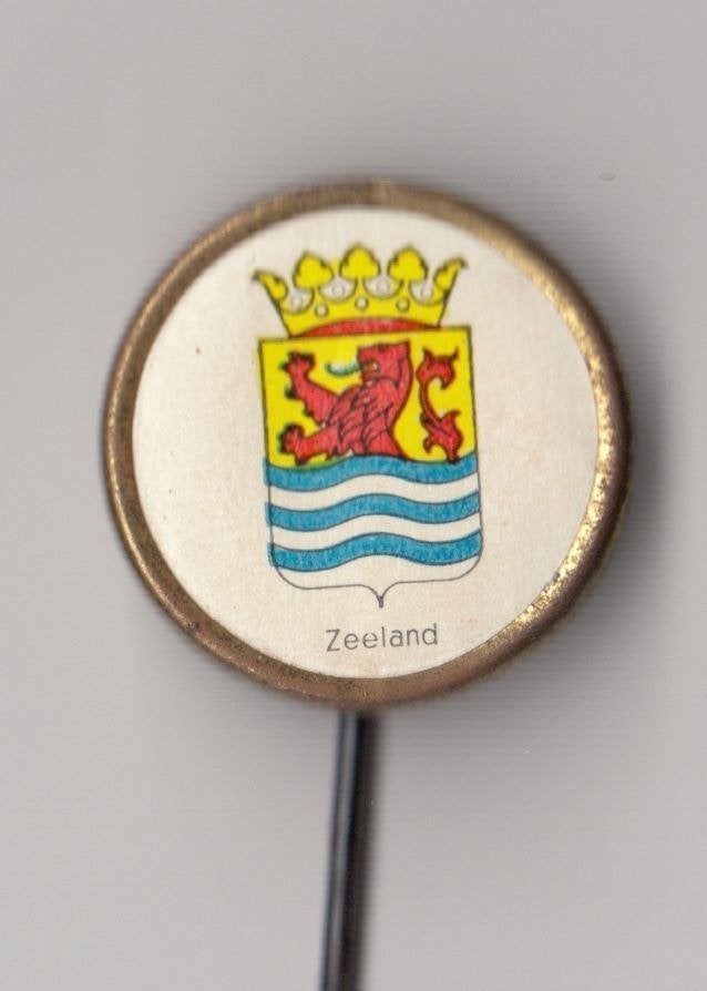 Provincie wapen Zeeland speldje, Gebruikt, Niet vindbaar, Niet vindbaar, Speldje of Pin