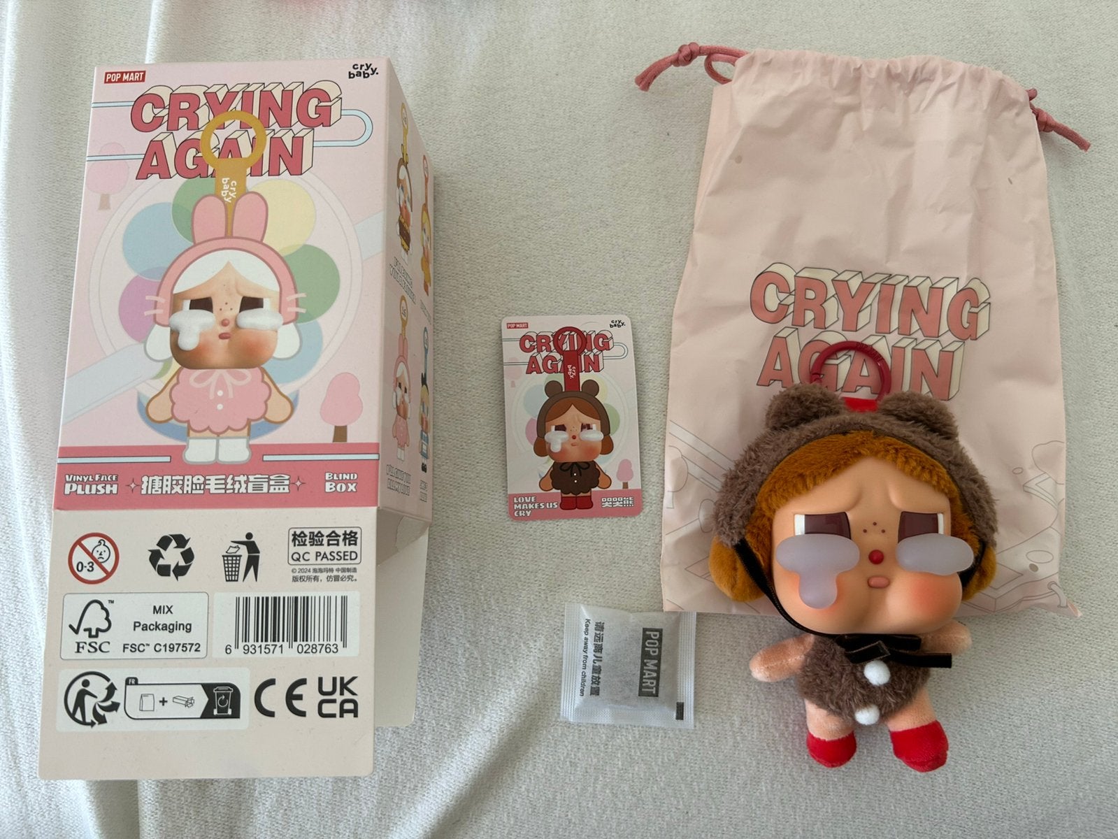 Crying again popmart crybaby, Ophalen of Verzenden, Zo goed als nieuw