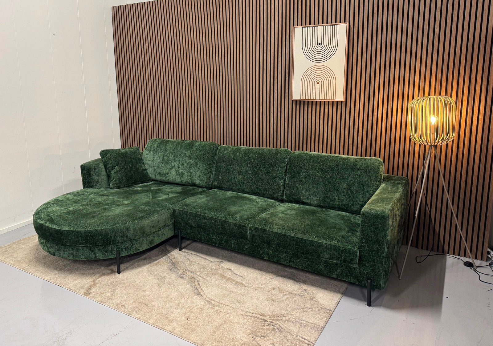 Seats & Sofa’s - Hoekbank - Groen - Zeer Nette Staat, Ophalen of Verzenden, Zo goed als nieuw, 150 cm of meer, Vierpersoons of meer