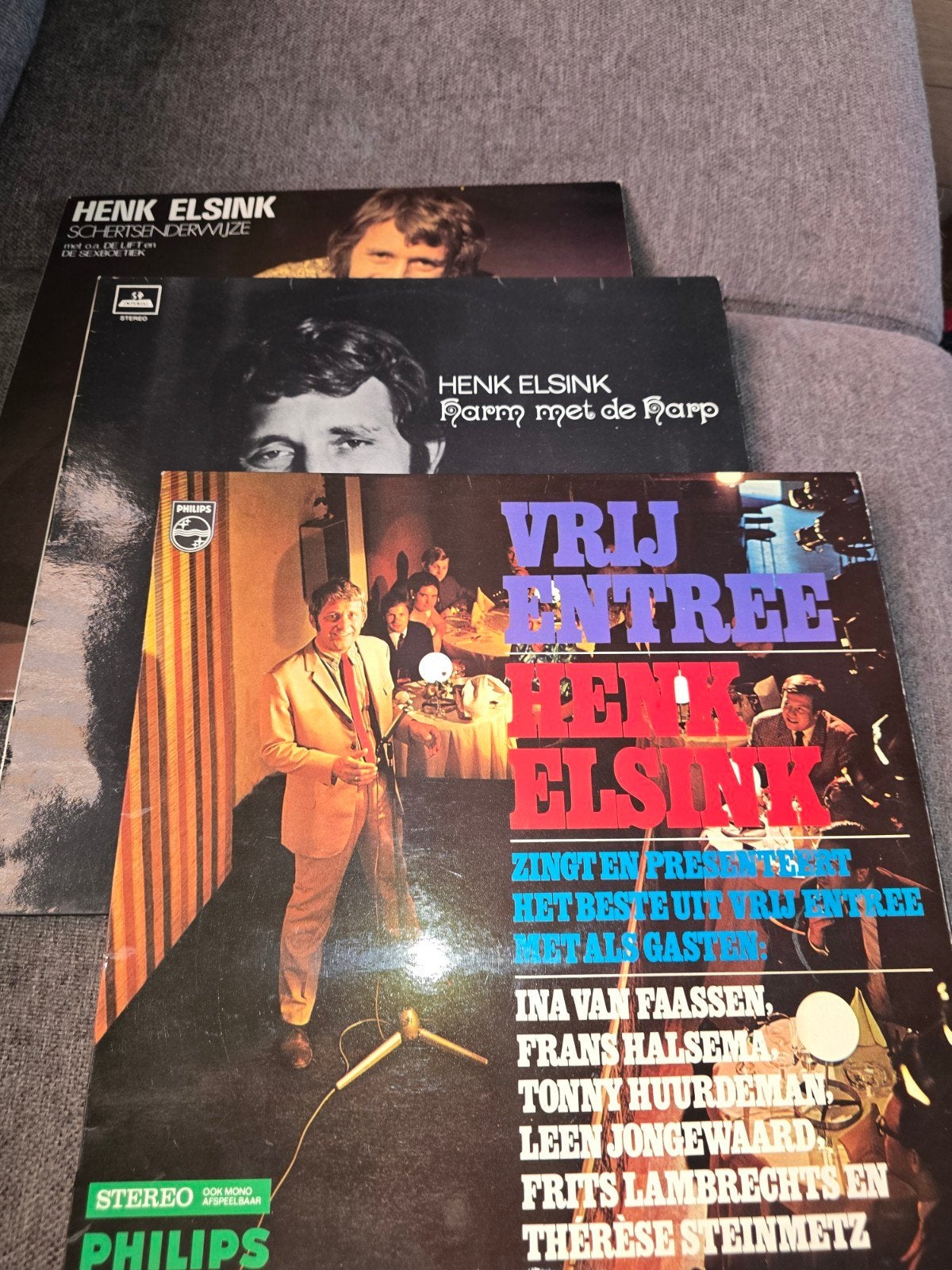 Henk Elsink LP's - Vrij Entree, Darm met de Harp, Scherts, Cd's en Dvd's, LP, Gebruikt, Cabaret of Kleinkunst, Ophalen of Verzenden