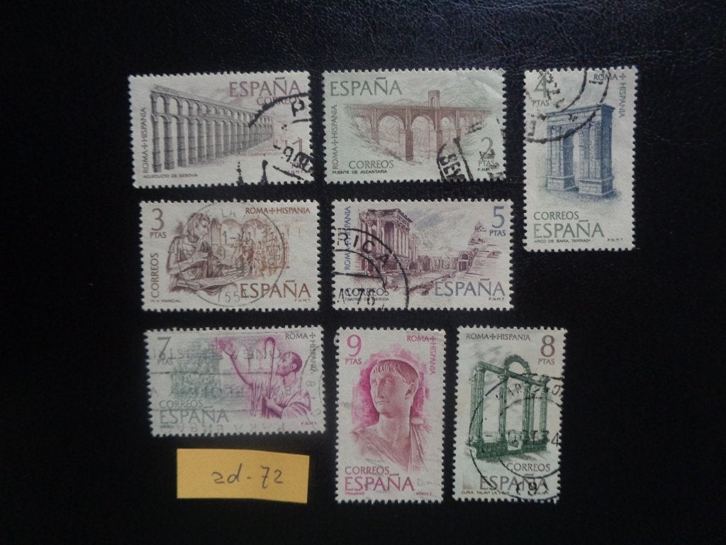 spanje - bezienswaardigheden 1974 (zd-72), Postzegels en Munten, Postzegels | Europa | Spanje, Ophalen of Verzenden, Gestempeld