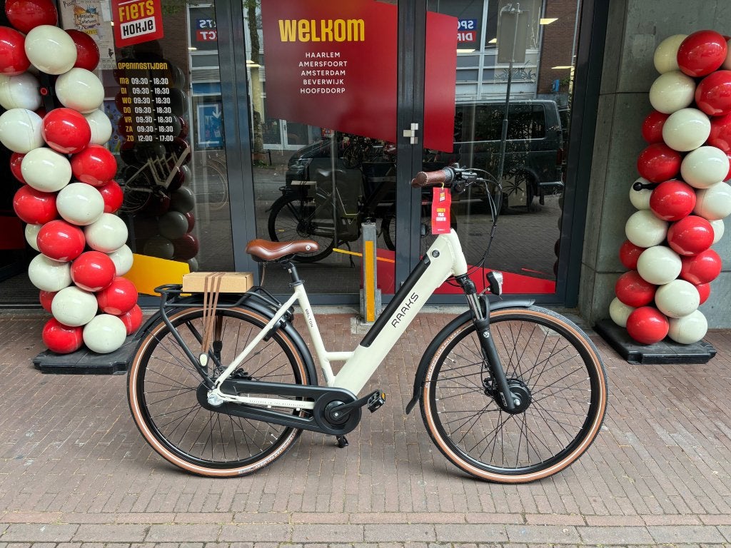 Fietshokje Raaks: Raaks Belton Creme E-Bike Nieuw!!, Fietsen en Brommers, Niet ingevuld, Nieuw, 47 tot 51 cm, 50 km per accu of meer