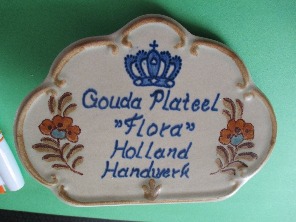 Gouda plateel Flora bordje, Verzenden