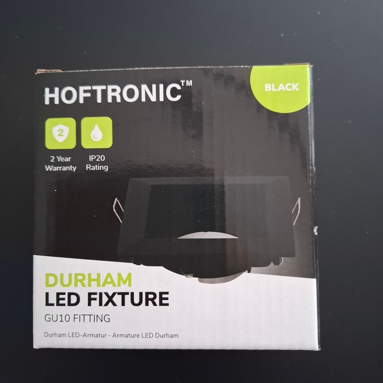 1 HofTronic Durham LED Zwart  (p/st €10) (x12 voorradig), Huis en Inrichting, Verzenden, Nieuw, Overige fittingen, Led-lamp