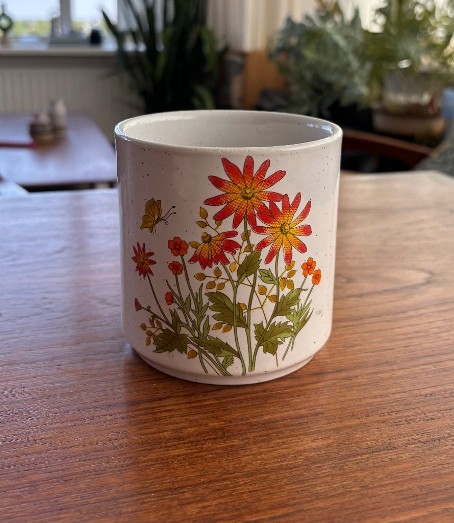 Vintage plantenpot, Tuin en Terras, Rond, Binnen, Ophalen of Verzenden, Zo goed als nieuw
