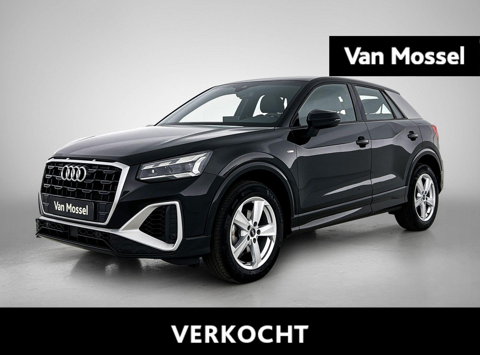 Audi Q2 35 TFSI S Edition Automaat | Navigatie | Camera | Ai, Auto's, 12 maanden, 4 cilinders, Leder en Stof, Zwart