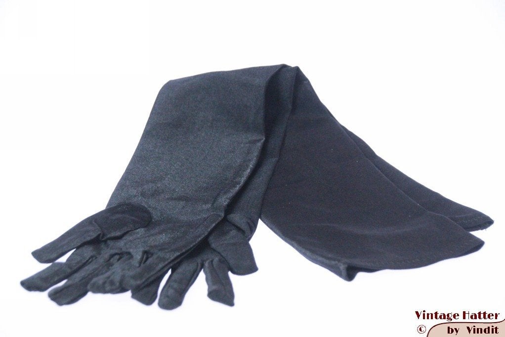 Avondkleding gala zwarte lange dames handschoenen NEW S - M, Maat 38/40 (M), Overige typen, Zwart, Nieuw