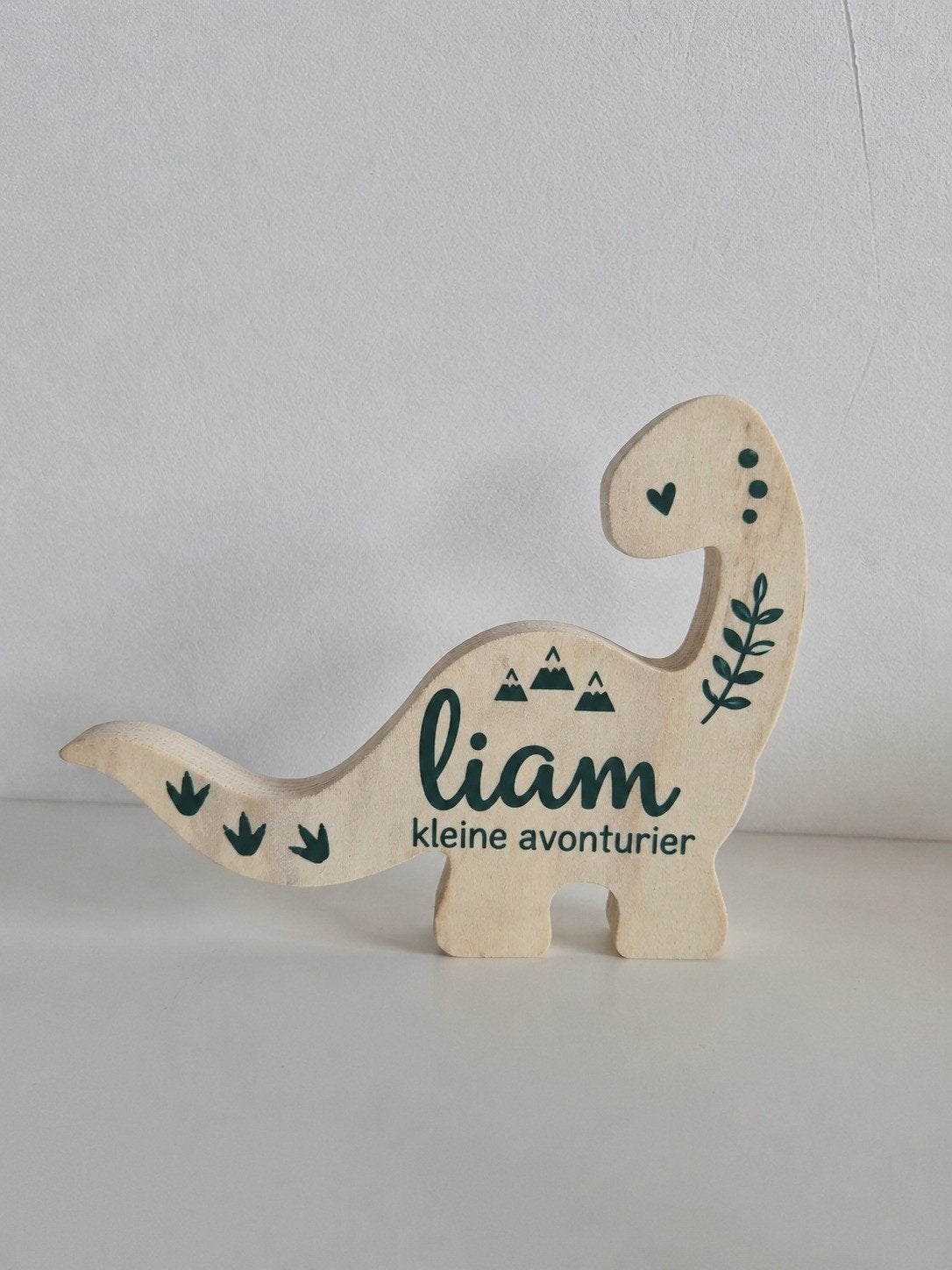 Gepersonaliseerd Houten Beeldje: Dino, Kroon, Auto of Zwaan, Overige merken, Nieuw, Ophalen of Verzenden, Wanddecoratie