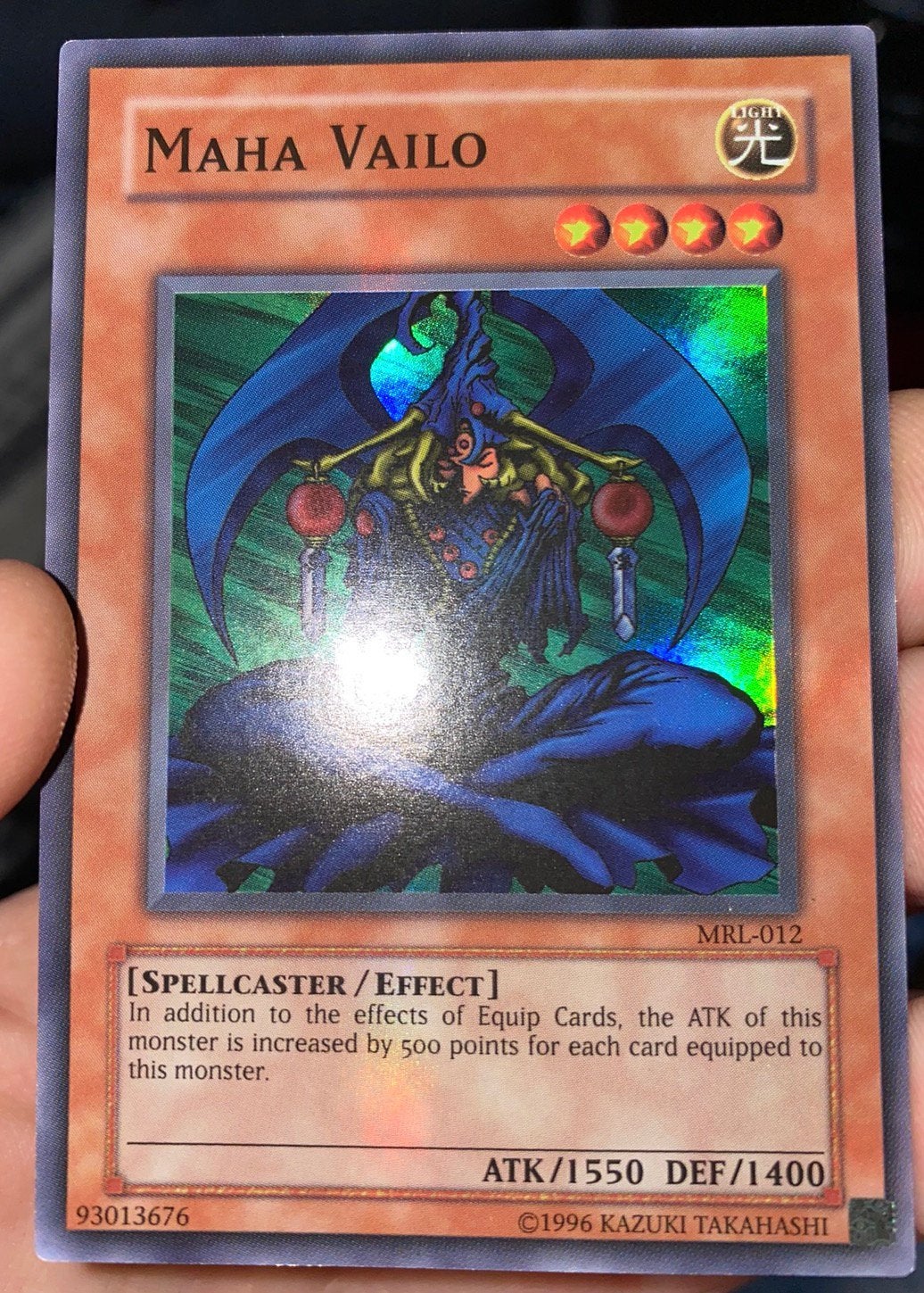 Yu-Gi-Oh! Maha Vailo MRL Old US Magic Ruler Print !, Ophalen of Verzenden, Gebruikt, Losse kaart, Foil