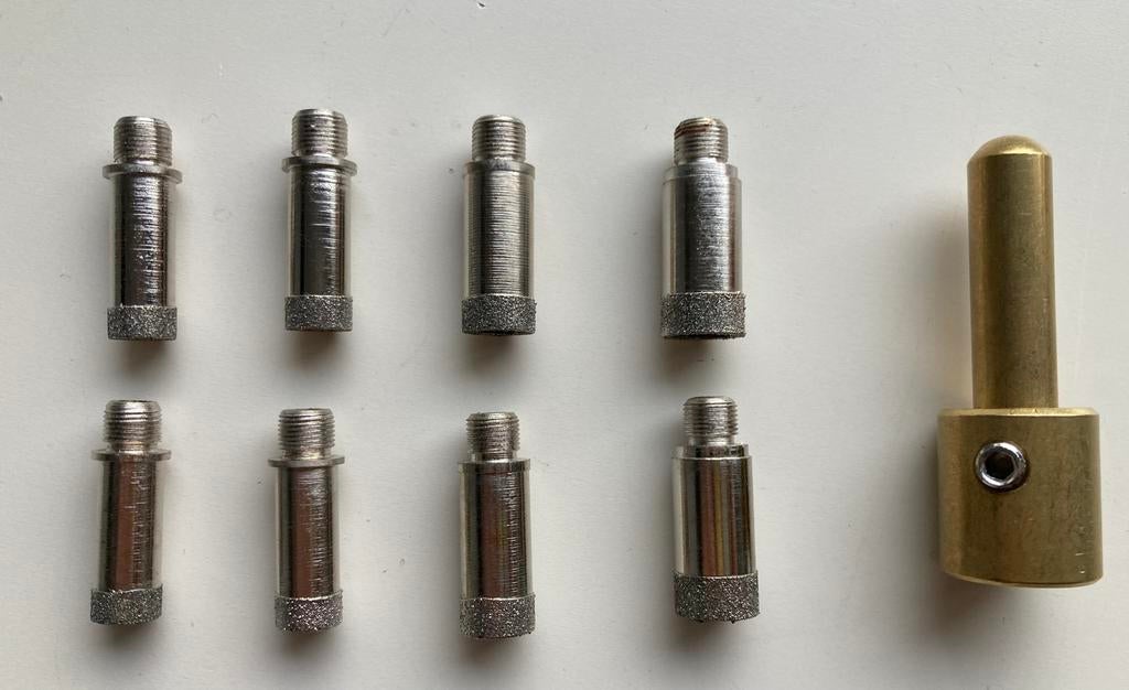 8 diamant glas boortjes en adapter fusing, Ophalen of Verzenden, Nieuw, Meerdere media
