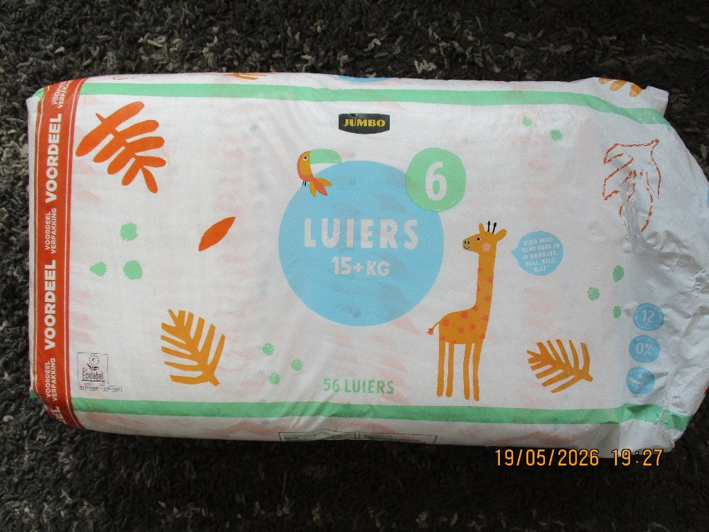 Jumbo luiers maat 6, Ophalen of Verzenden, Nieuw, Overige typen, Overige merken