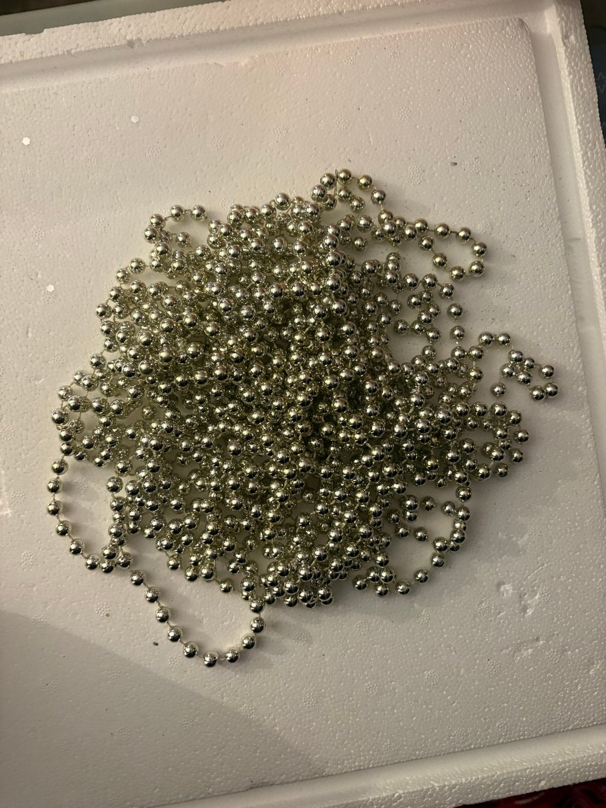 Zilveren Kralenketting - Decoratie of Sieraden, Diversen, Ophalen of Verzenden, Gebruikt