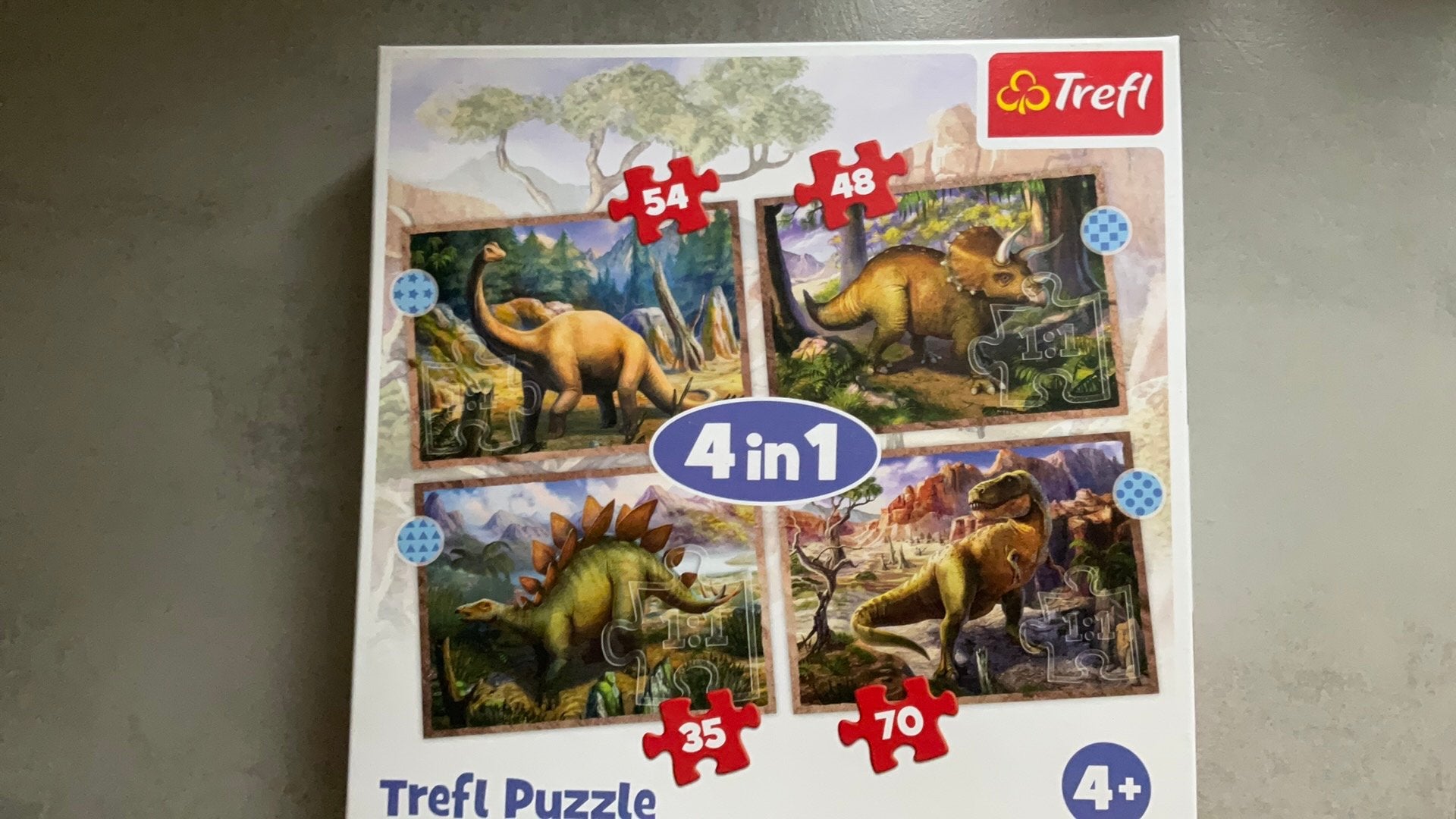 Trefl 4 in 1 puzzel, Hobby en Vrije tijd, Denksport en Puzzels, Ophalen, Minder dan 500 stukjes, Zo goed als nieuw, Legpuzzel