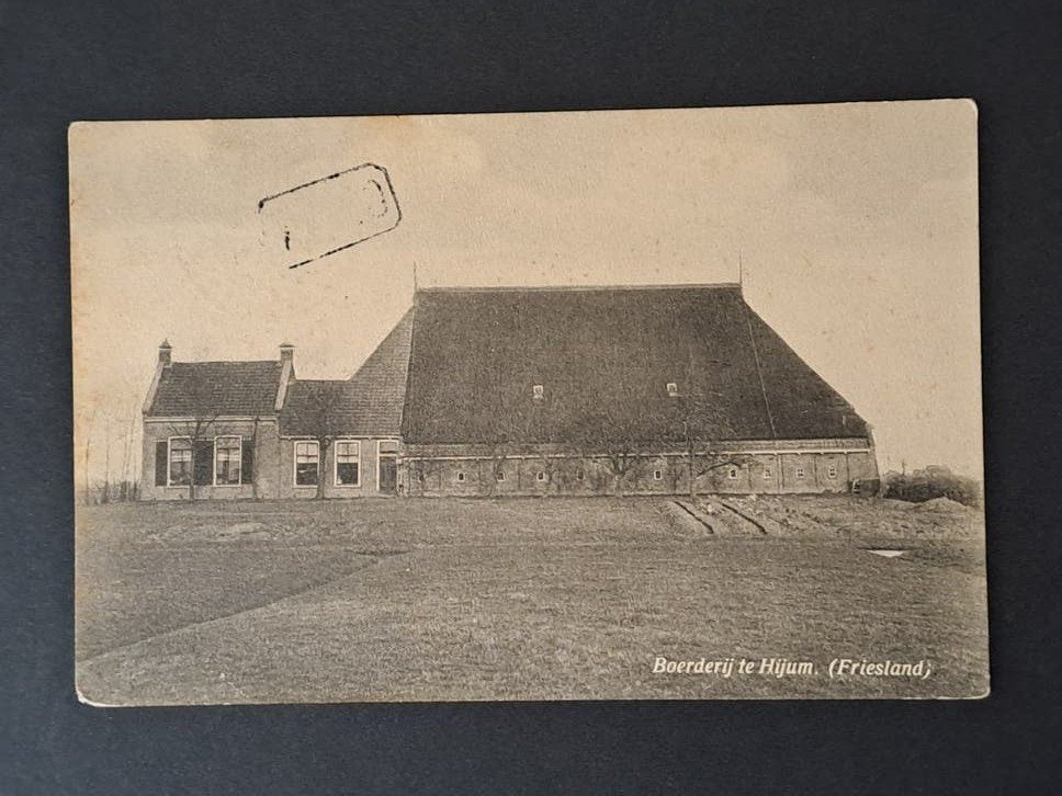 Hijum Friesland Boerderij te Hijum Boerenleven 1928, Verzenden, 1920 tot 1940, Gelopen, Friesland