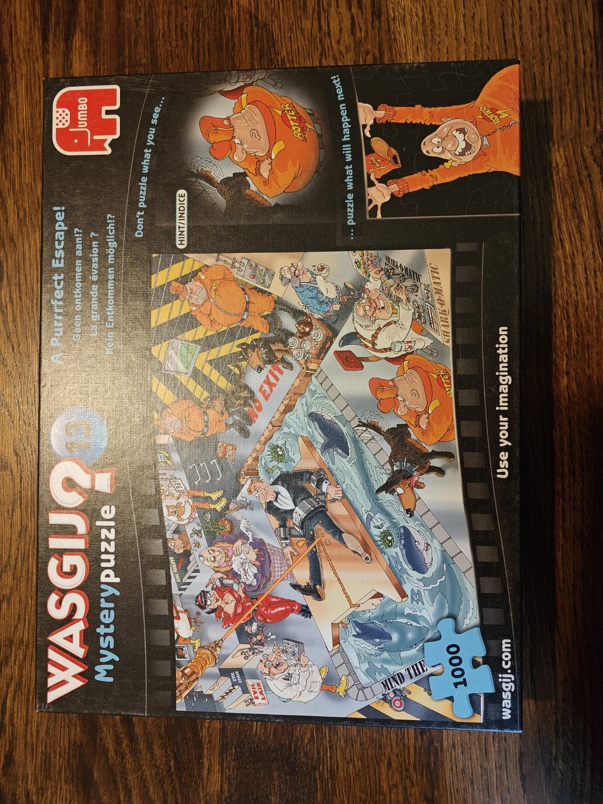 Wasgij Mysterypuzzel 13 'A Purrrfect Escape!' 1000 stukjes, Ophalen, 500 t/m 1500 stukjes, Zo goed als nieuw, Legpuzzel