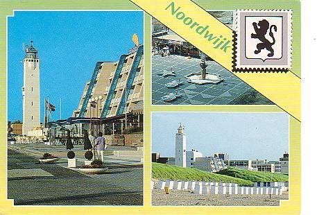 Ansichtkaart 	Noordwijk aan Zee	3-luik	Vuurtoren, Verzenden, 1980 tot heden, Gelopen, Zuid-Holland
