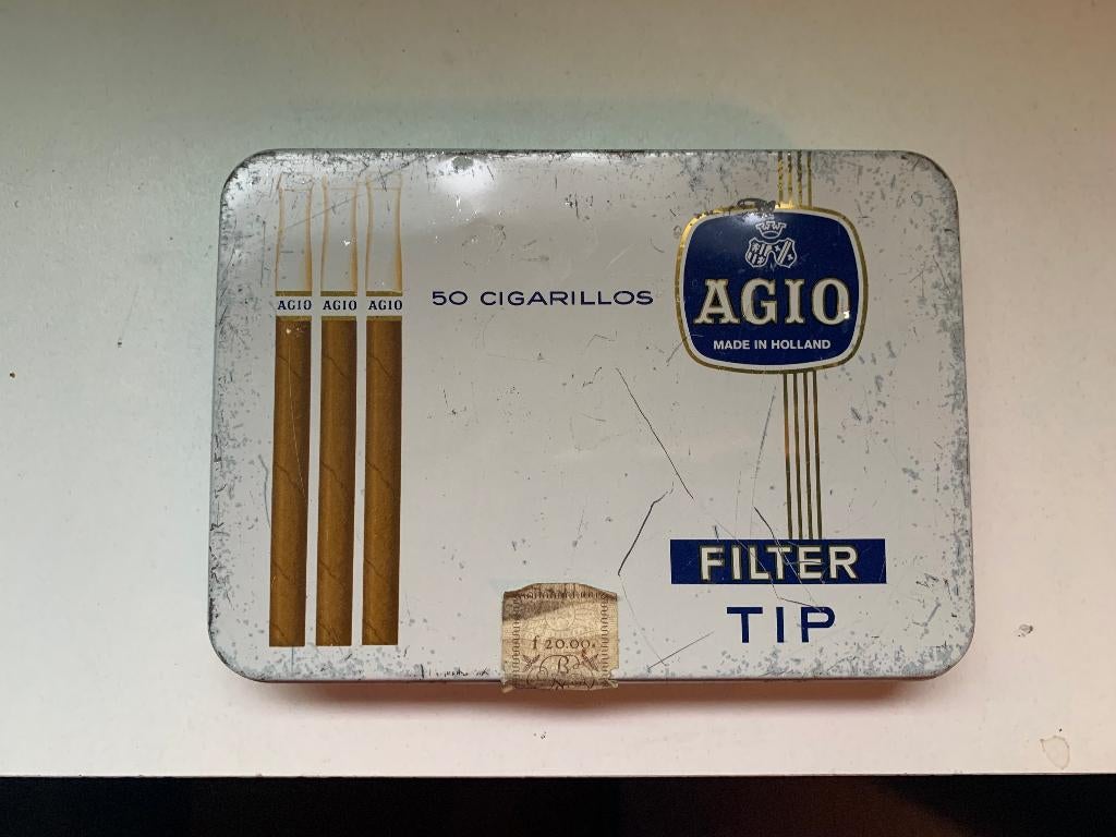 Agio blikje cigarillos filter tip (leeg), Ophalen, Gebruikt, Overige, Overige merken