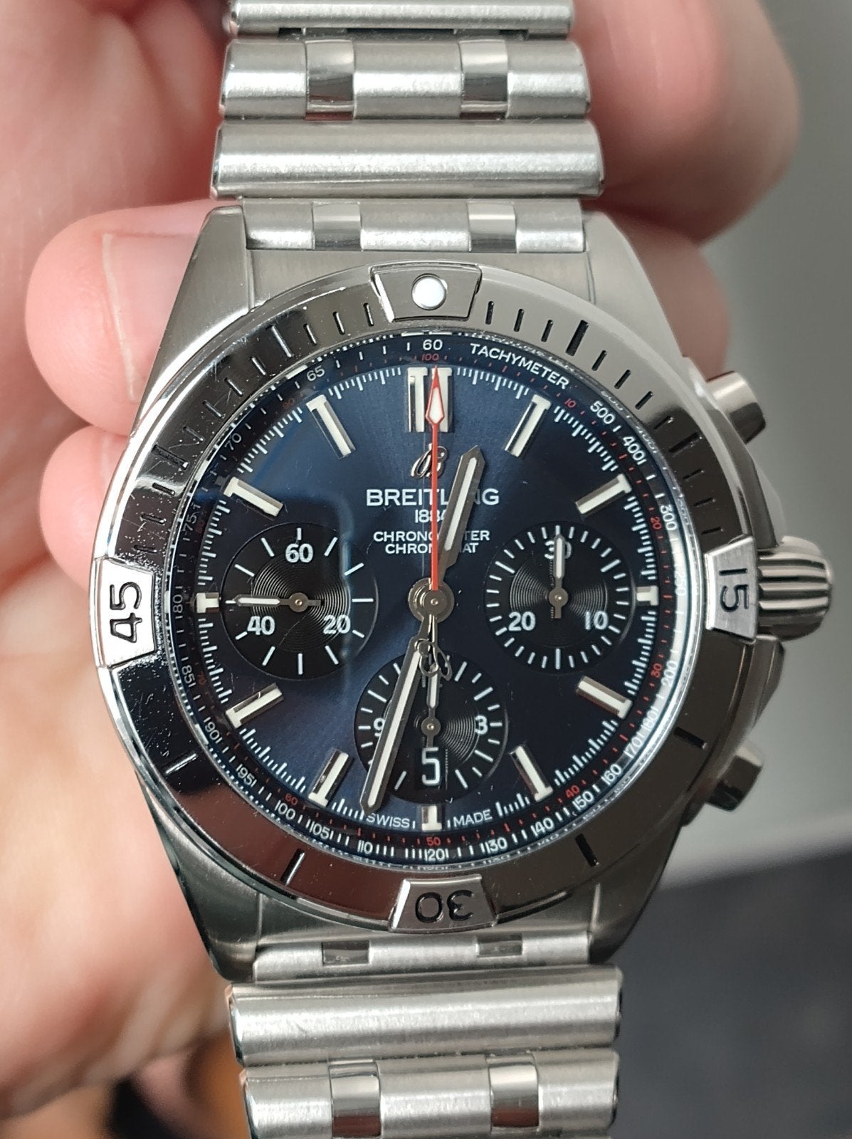 Nieuwe Breitling Chronomat B01 42 met doos, Staal, Staal, Breitling, Polshorloge