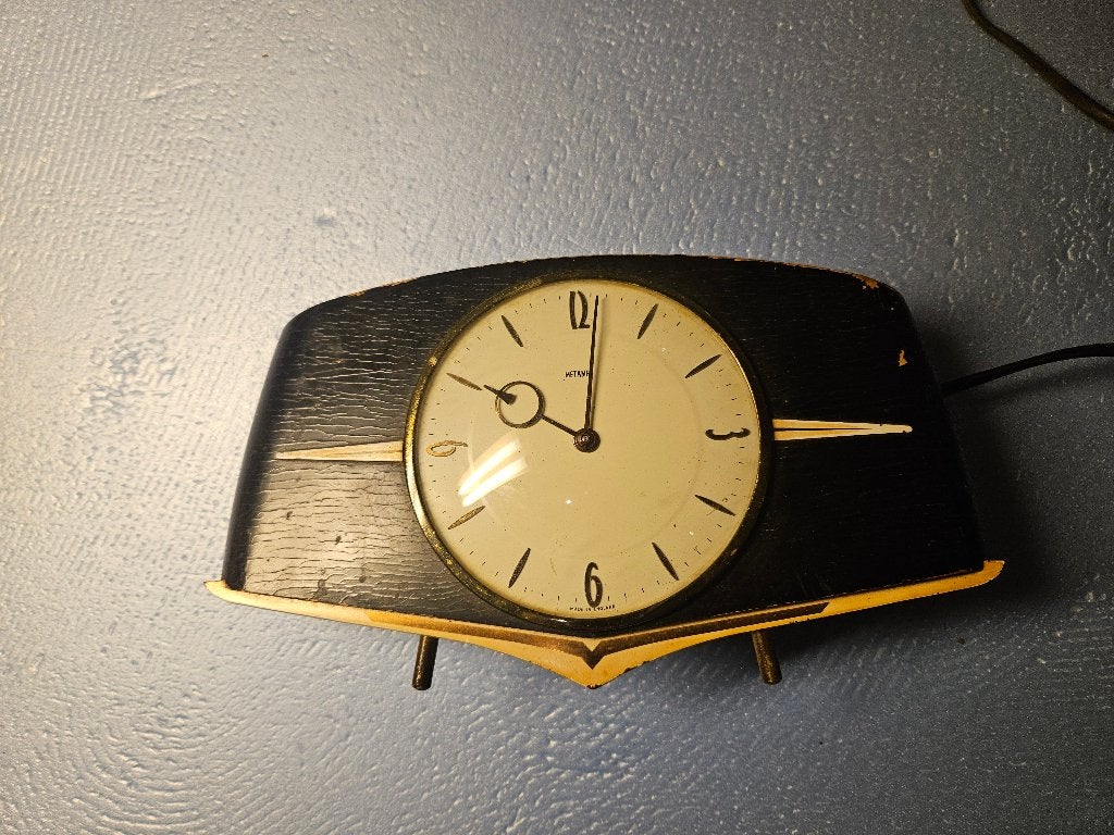 Metamec, vintage elektrische klok 1950 1960, Ophalen of Verzenden