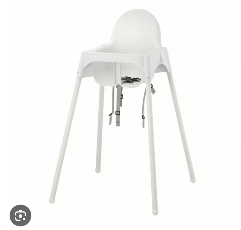 Kinderstoel ikea wit met blad, Ophalen, Gebruikt, Overige typen, Aanschuifbaar