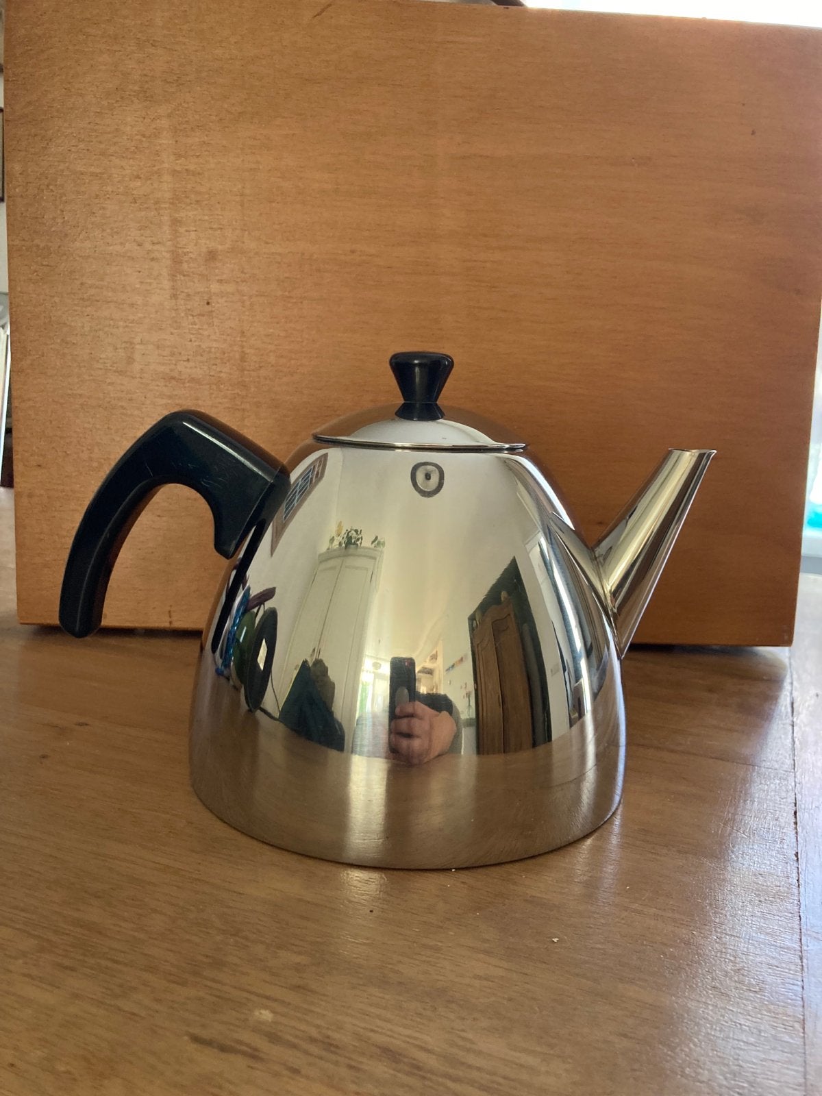 Bredemeijer Menuet Dubbelwandige Theepot 1,2L, Theepot/fluitketel, Gebruikt, Bredemeijer, Zilver