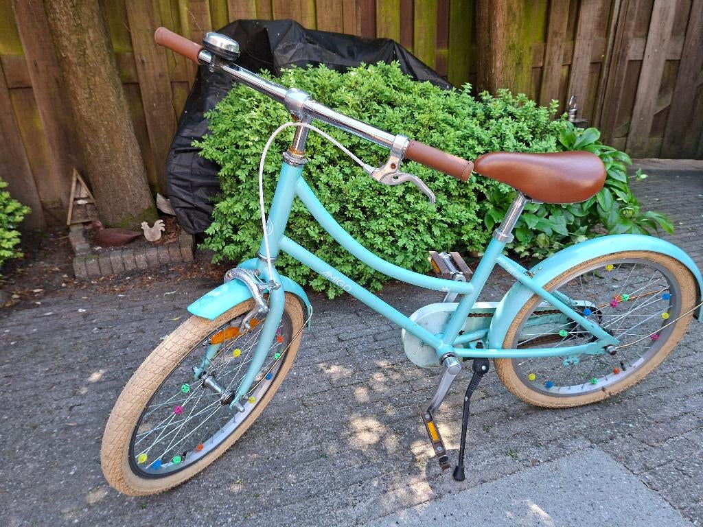 Cooper kinderfiets - turquoise - 14 inch, Fietsen en Brommers, Fietsen | Kinderfietsjes, Ophalen, Terugtraprem, Gebruikt, Cooper