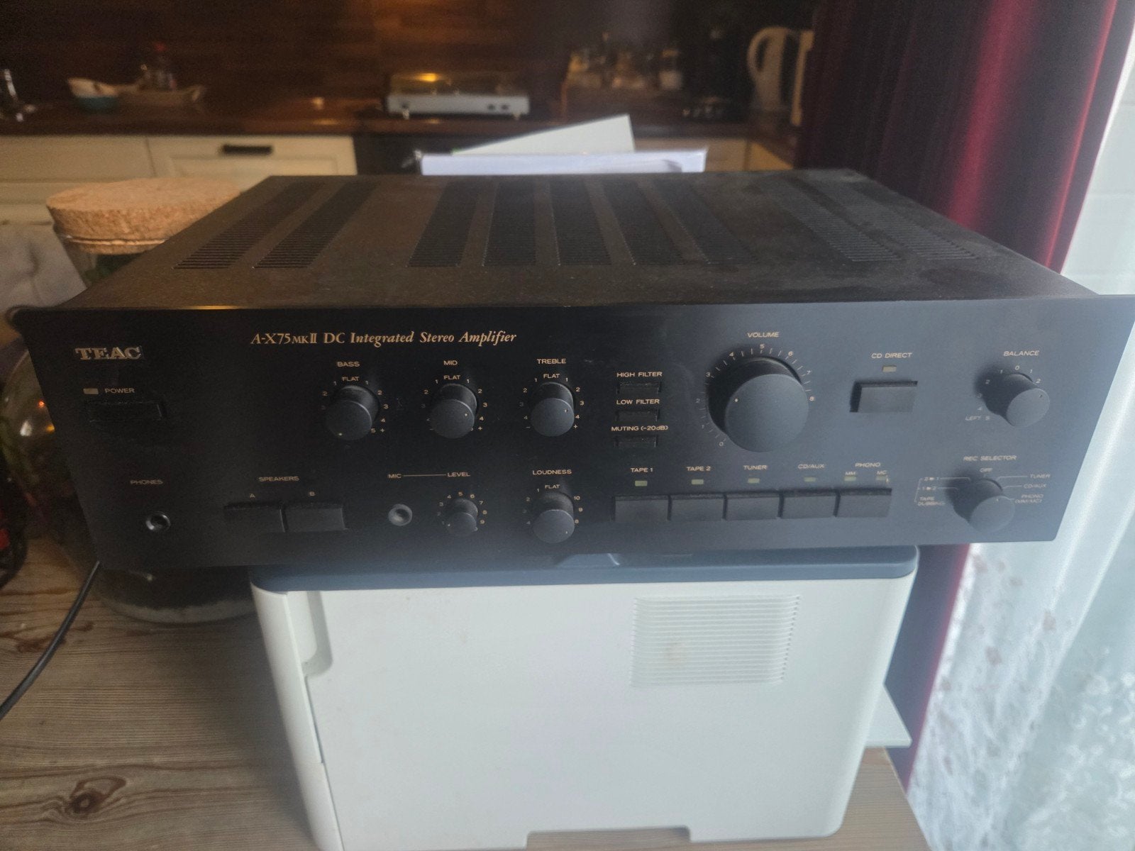 TEAC A-X75MkII DC Geïntegreerde Stereo Versterker, Overige merken, Gebruikt, Ophalen of Verzenden, 120 watt of meer